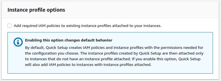 System Manager Quick Setup