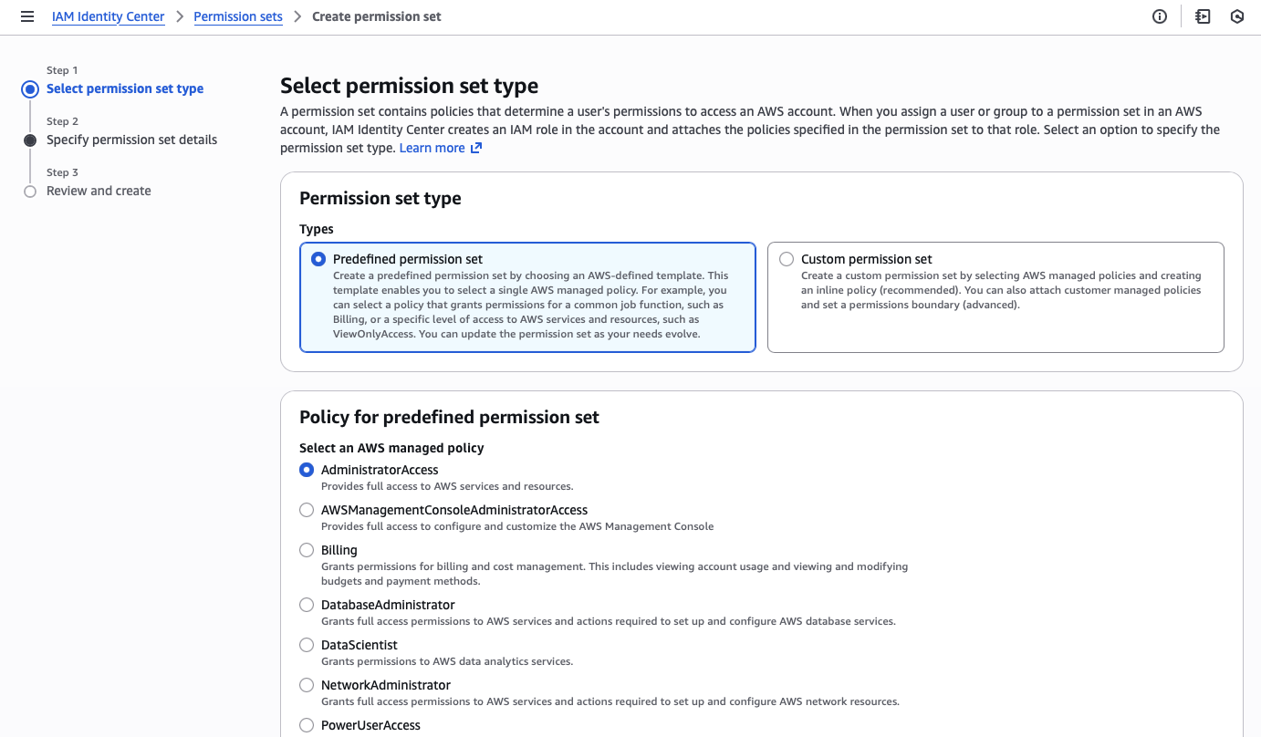 create permission set