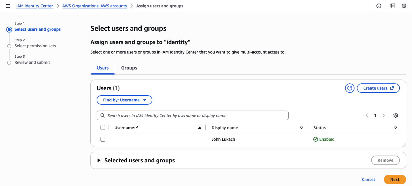 assign account permmissions